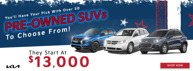 pick over 50 pre-owned SUVs to choose from