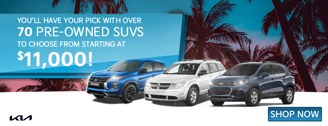 pick from over 70 pre-owned SUVs to choose from