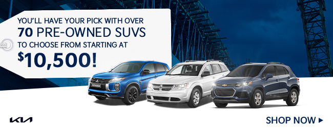 pick from over 70 pre-owned SUVs to choose from