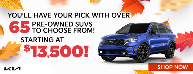 pick from over 70 pre-owned SUVs to choose from