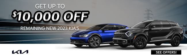 up to 10 thousand dollars off remaining new 2023 Kia