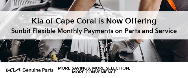 Kia of Cape Coral is now offering sunbit flexible payments on parts and service