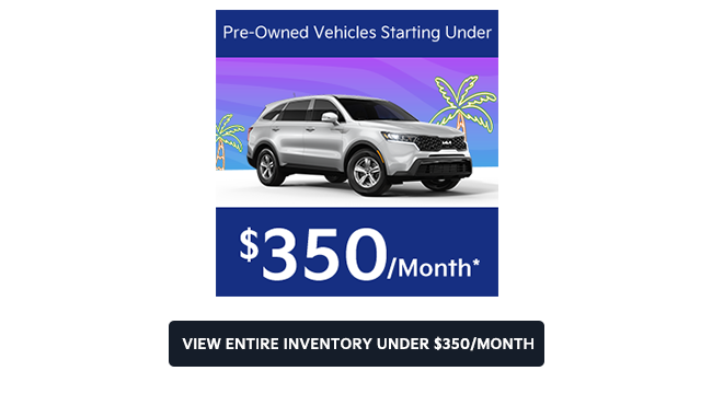 pre-owned vehicles starting under 350 USD per month