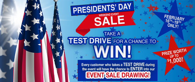 Presidents day weekend event sale