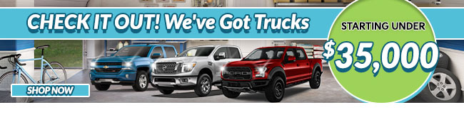 used trucks SUVs starting at $35,000