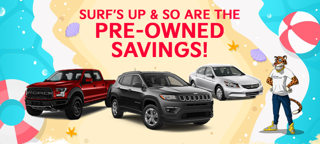 Surfs up and so are the pre-owned savings
