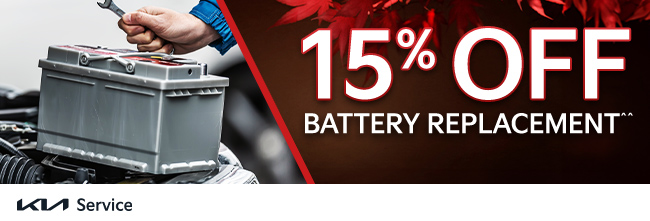 15% off battery replacement