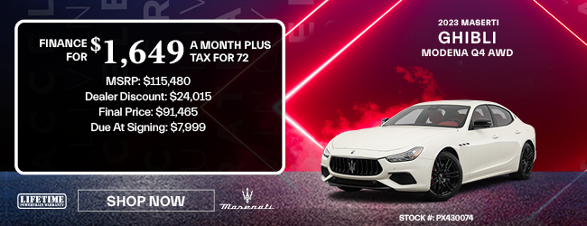 Special APR offer at Livermore Maserati