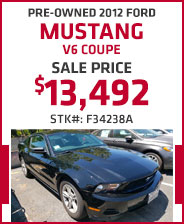 Pre-Owned 2012 Ford Mustang V6 Coupe