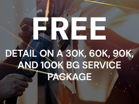 Free detail on a 30k 60k 90k and 100k BG service package