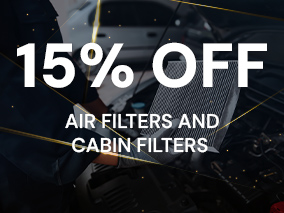 Discount on air filters and cabin filters