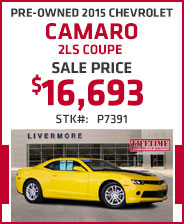 Pre-Owned 2015 Chevrolet Camaro 2LS Coupe 