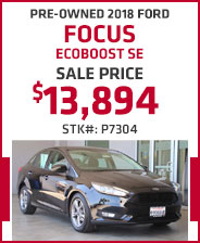 Pre-Owned 2018 Ford Focus EcoBoost SE