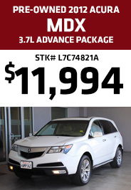 Pre-Owned 2012 Acura MDX 
