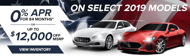 0% for 84 months or up to $12,000 Off MSRP on select 2019 models