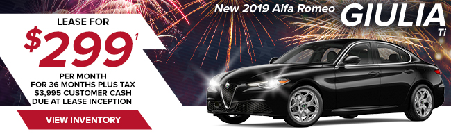 New 2019 Alfa Romeo Giulia Ti RWD