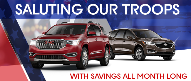 Saluting Our Troops With Savings All Month Long