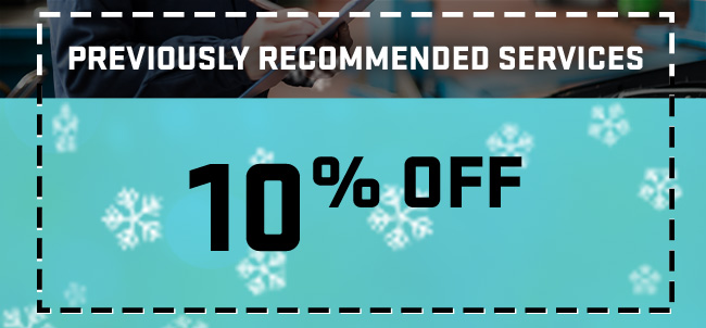 10 percent off previously recommended services