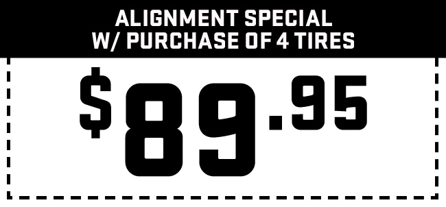 alignment special with purchase 4 tires