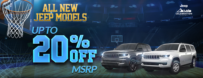 All new Jeep models - MSRP offer