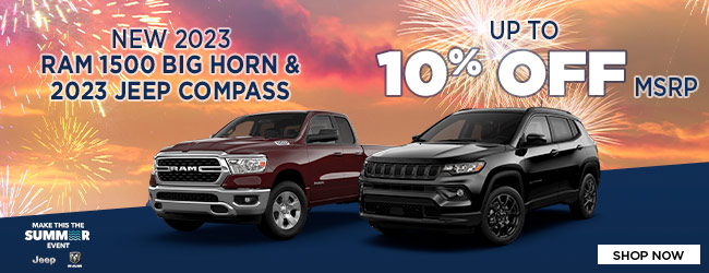 2023 RAM 1500 Jeep Compass 10% off