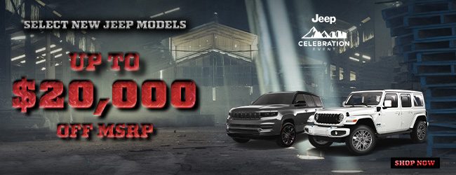 All new Jeep models - MSRP offer