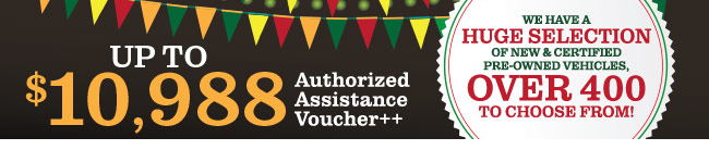 up to $10,988 voucher over 400 to choose from