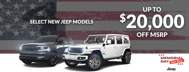 All new Jeeps models - MSRP offer