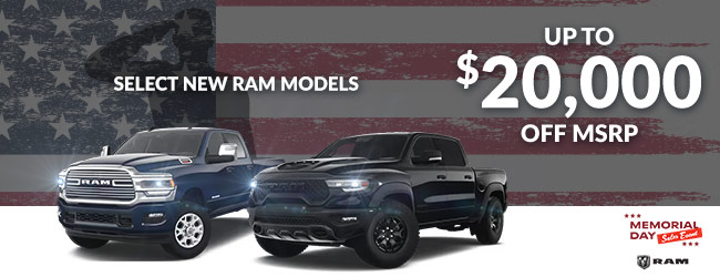 All new RAMS models - MSRP offer