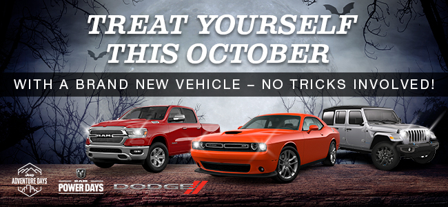 treat yourself this October with a brand new vehicle, no tricks involved