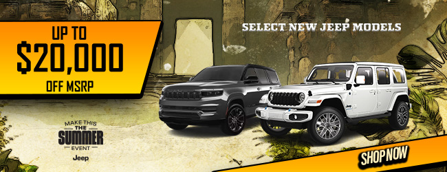 All new Jeeps models - MSRP offer