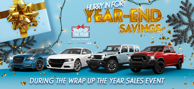 Hurry in for year-end savings - during the wrap up the year sales event