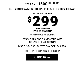 2024 RAM 1500 offer