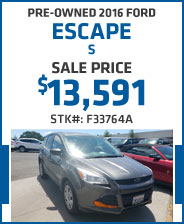 Pre-Owned 2016 Ford Escape S