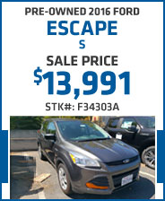 Pre-Owned 2016 Ford Escape S