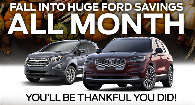 Fall Into Huge Ford Savings All Month
