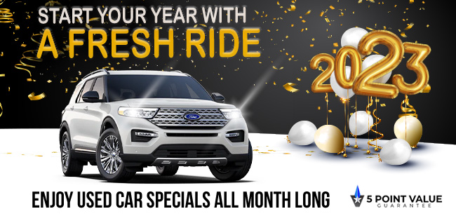 start your year with a fresh ride, enjoy used car specials all month long