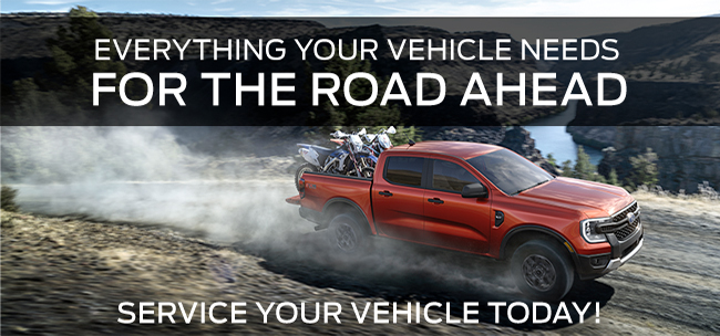 Everything your vehicle needs for the road ahead - service your vehicle today