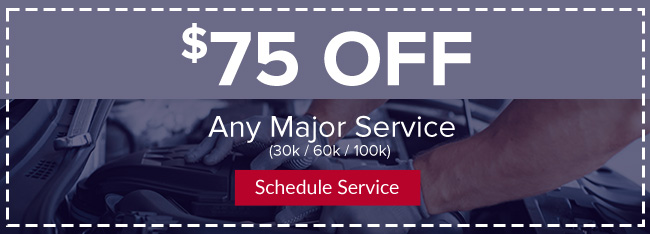 $75 off any major service. See dealer for details.