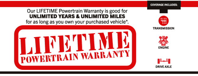 lifetime powertrain warranty banner