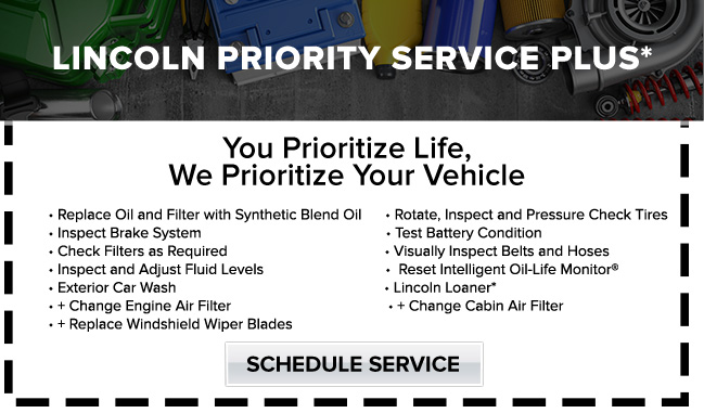 lincoln priority service plus-schedule service
