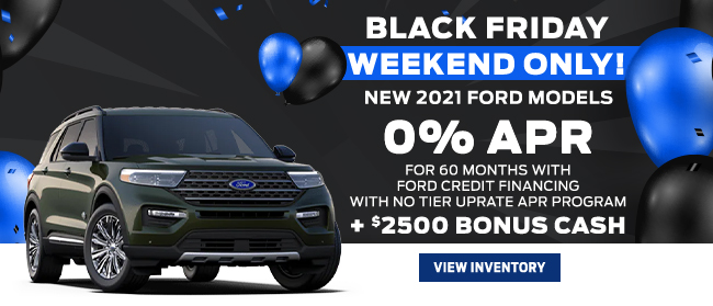 Black Friday Only - 0% APR 2021 Ford models