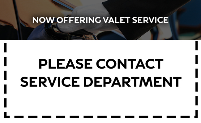valet service available for servie appointments