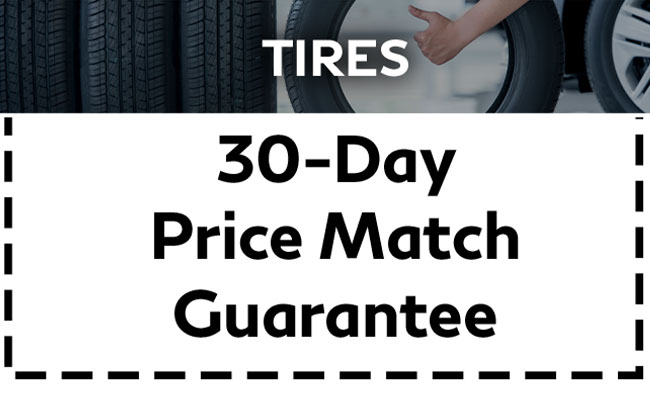 30 Day Price Match Guarantee on Tires