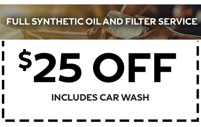 discount on full synthetic oil change