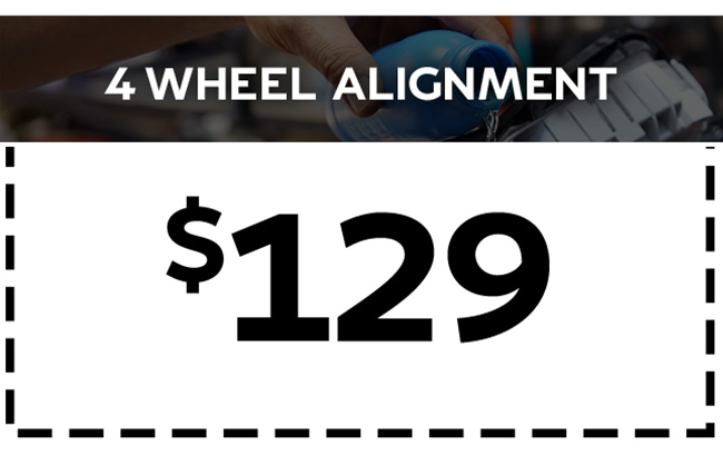 special price on 4 wheel alignment