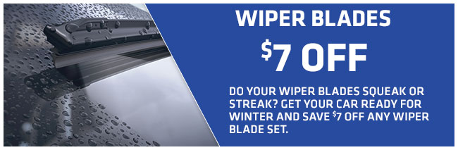$7 Off Wiper Blades 