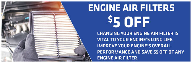 $5 Off Engine Air Filters