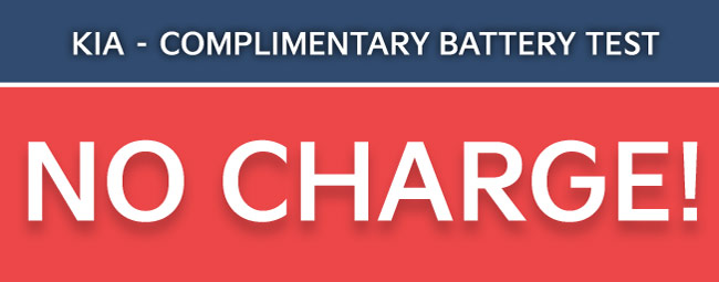 KIA - Complimentary Battery test - no charge