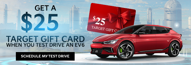 $25 target gift card when you test drive an EV6